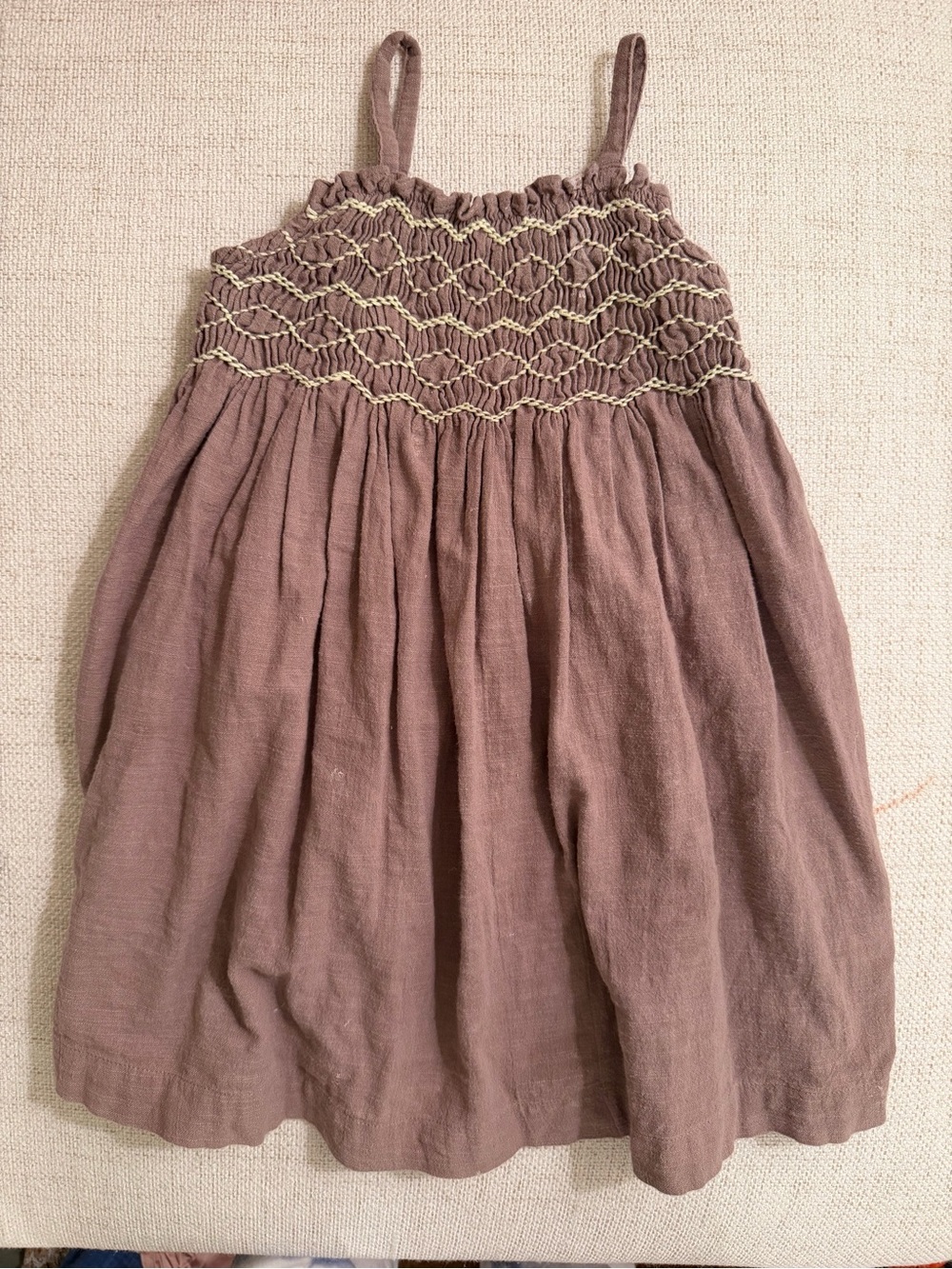 Zara brown linen summer dress